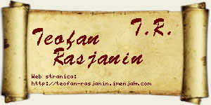Teofan Rasjanin vizit kartica